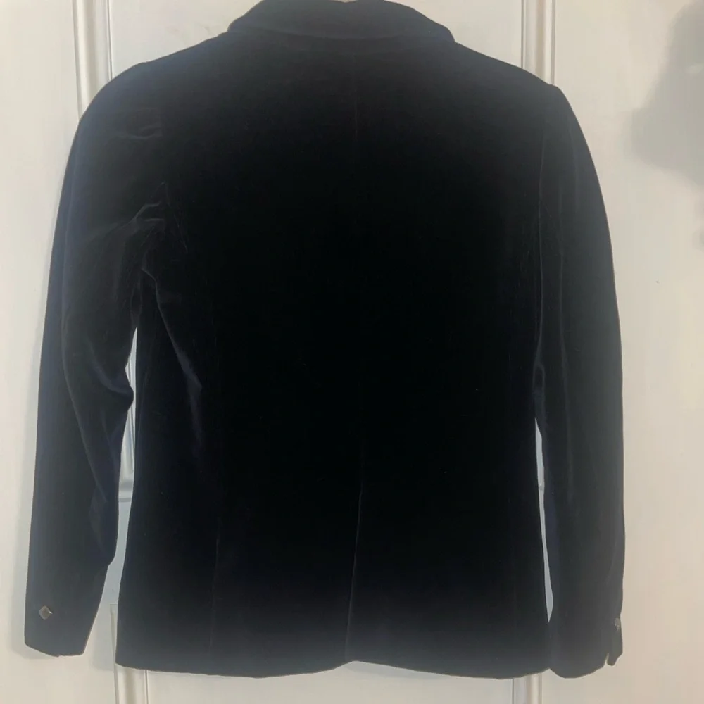 Vintage André Courrèges Paris Black Velvet Blazer Size Small - Picture 8 of 9